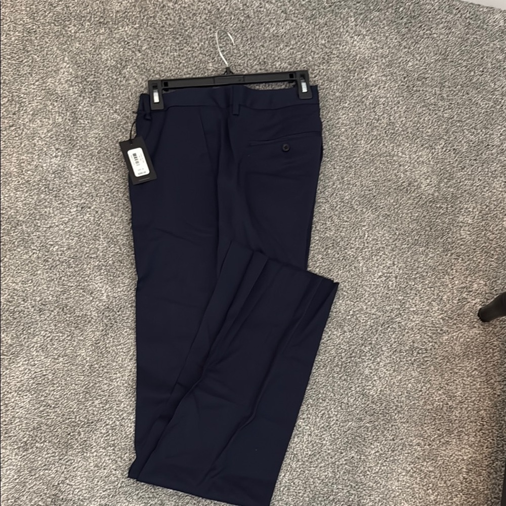 Bonobos Blue Suit Pants with Straight Leg Design. Slim fit.